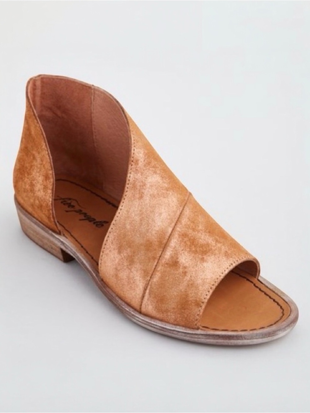 Free People Mont Blanc Asymmetrical Leather Sandals Copper Metallic US 6 EU 36